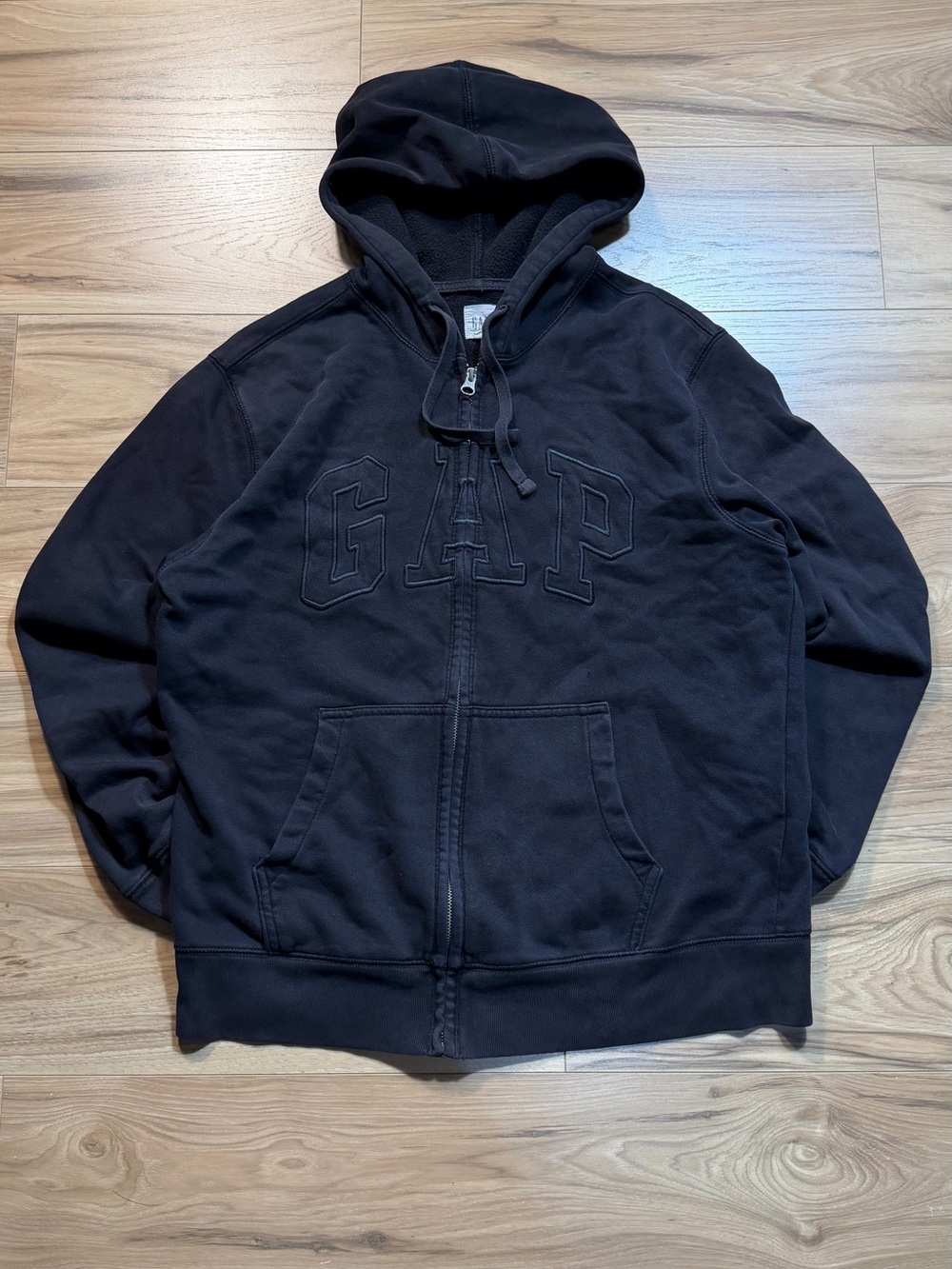 GAP Black Full-Zip Hoodie Sweater